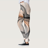 Leggings Abstrait Anthracite Grey Sienna Art moderne fracta (Gauche)
