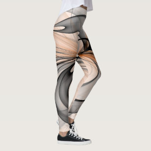 Leggings Abstrait Anthracite Grey Sienna Art moderne fracta