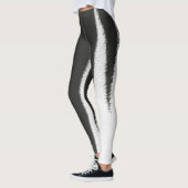 Leggings Abstrait Art Minimalisme Gris Blanc Ligne (Gauche)