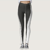 Leggings Abstrait Art Minimalisme Gris Blanc Ligne (Devant)