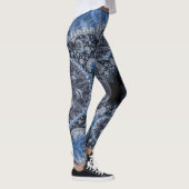 Leggings Abstrait bleu et noir complexe fractal (Droite)