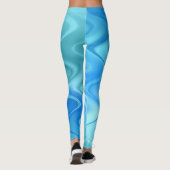 Leggings Abstrait Bleu Ondulé (Dos)