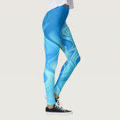 Leggings Abstrait Bleu Ondulé (Droite)