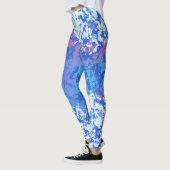 Leggings Abstrait bleu rose et blanc (Gauche)