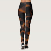 Leggings Abstrait Brown & Black Texture Chic TortoiseShell (Dos)