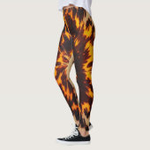 Leggings Abstrait Brown & Black Texture Chic TortoiseShell (Gauche)