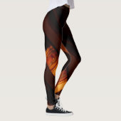 Leggings Abstrait Brown, rouille, or avec nom Mode (Droite)