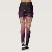 Leggings Abstrait, brun, rose, pattes brun rose (Dos)