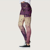 Leggings Abstrait, brun, rose, pattes brun rose (Gauche)