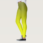 Leggings Abstrait citron brillant contraste de couleur pure (Gauche)