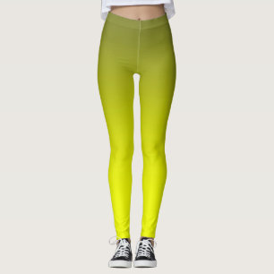 Leggings Abstrait citron brillant contraste de couleur pure