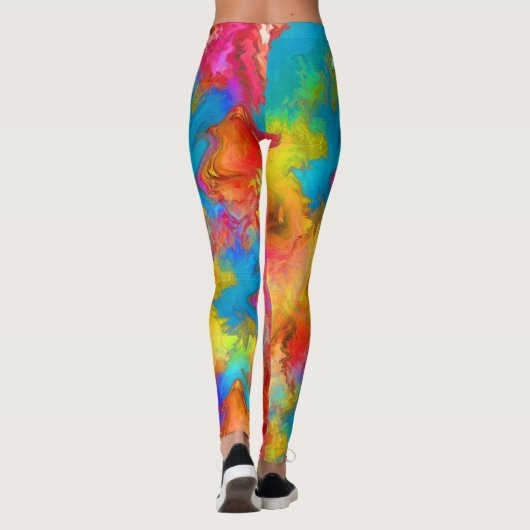 Leggings abstrait coloré (Dos)