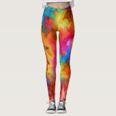 Leggings abstrait coloré (Devant)