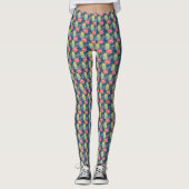 Leggings Abstrait coloré funky (Devant)