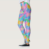 Leggings Abstrait coloré Pastel Aquarelle Motif (Gauche)