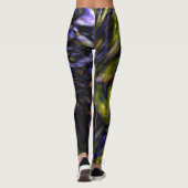 Leggings Abstrait Couleur Marbre Swirl Art moderne Cool uni (Dos)