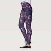 Leggings Abstrait : Courant violet et rose (Gauche)