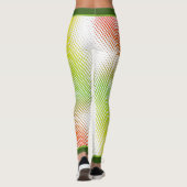 Leggings Abstrait dans les couleurs caribéennes avec nom su (Dos)