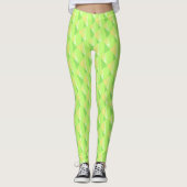 Leggings Abstrait de fond vert chic (Devant)