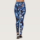 Leggings Abstrait De Lumières Bleues (Dos)