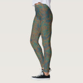 Leggings Abstrait de rouille turquoise (Gauche)