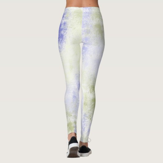 Leggings Abstrait d'olive violette (Dos)