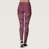 Leggings Abstrait Floral Fractal Art Berry couleurs (Dos)