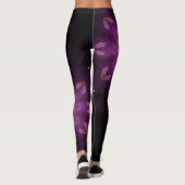 Leggings Abstrait Floral Fractal Art Berry couleurs (Dos)