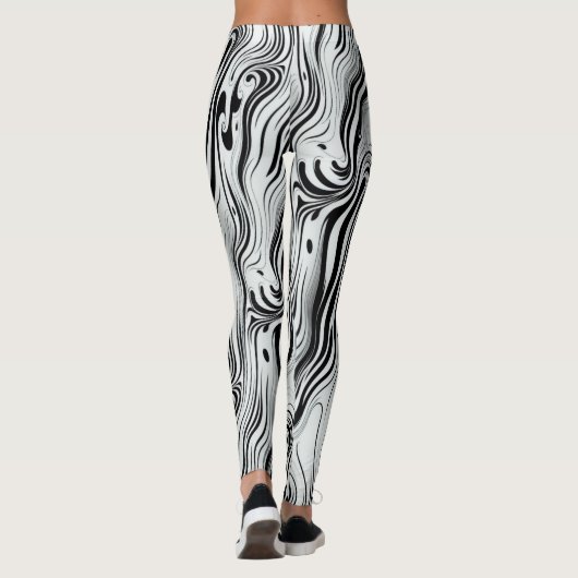 Leggings Abstrait Flux Liquide Abstrait (Dos)