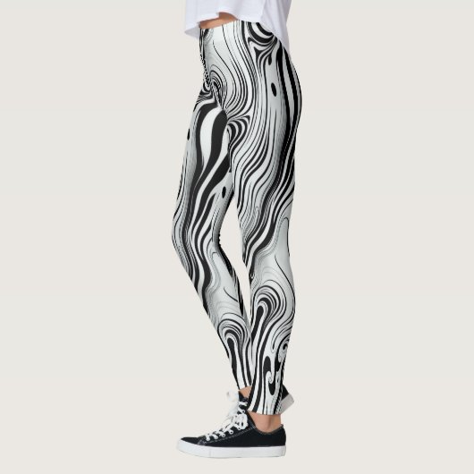 Leggings Abstrait Flux Liquide Abstrait (Gauche)