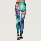Leggings Abstrait Garden Flower Design (Dos)