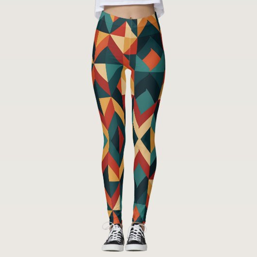 Leggings abstrait géométrique (Devant)