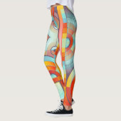 Leggings Abstrait Géométrique Coloré ID1294 (Gauche)