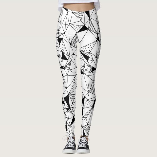 Leggings Abstrait géométrique : Polygonal Arrière - plan Ar (Devant)