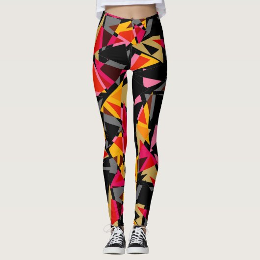 Leggings Abstrait, géométrique, triangles, formes géométriq (Devant)