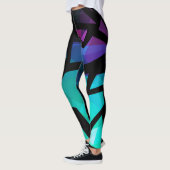 Leggings Abstrait graffiti polygonal moderne dar géométriqu (Gauche)