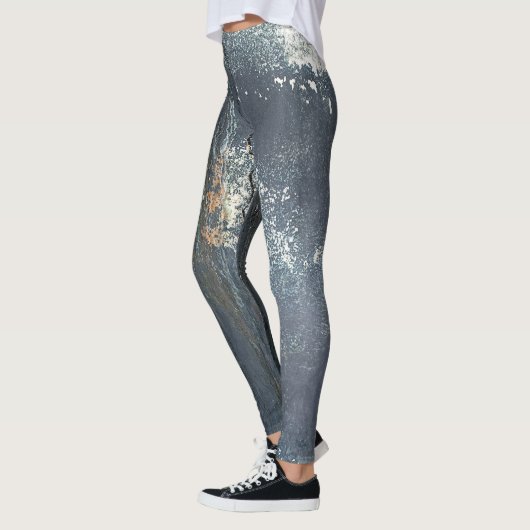 Leggings Abstrait gris et bleu détendu (Gauche)