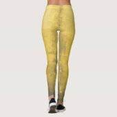 Leggings Abstrait gris jaune simple (Dos)