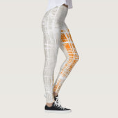 Leggings abstrait gris orange blanc (Droite)