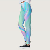 Leggings Abstrait holographique arc-en-ciel (Gauche)