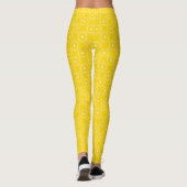 Leggings Abstrait jaune clair rétro citron motif (Dos)