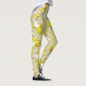 Leggings Abstrait jaune doré symétrique fractal (Droite)