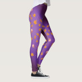Leggings Abstrait lune feuilles d'automne roses (Droite)