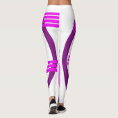 Leggings Abstrait moderne du milieu du siècle - violet (Dos)