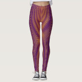 Leggings Abstrait moderne Moiré Effet Purple Gold Cool amus (Devant)
