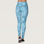 Leggings Abstrait moderne sans couture à damiers plaid bl f (Dos)