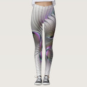 Leggings Abstrait moderne Shy Imaginaire Figure Fractal Art (Devant)