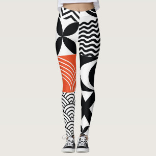 Leggings Abstrait moderne : toile de design artistique.
