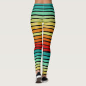 Leggings Abstrait moderne Tropical Summer Colours Brushstro (Dos)