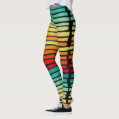 Leggings Abstrait moderne Tropical Summer Colours Brushstro (Gauche)